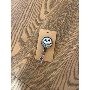 Nightmare Before Christmas Black and White Jack Badge Reel Handmade New